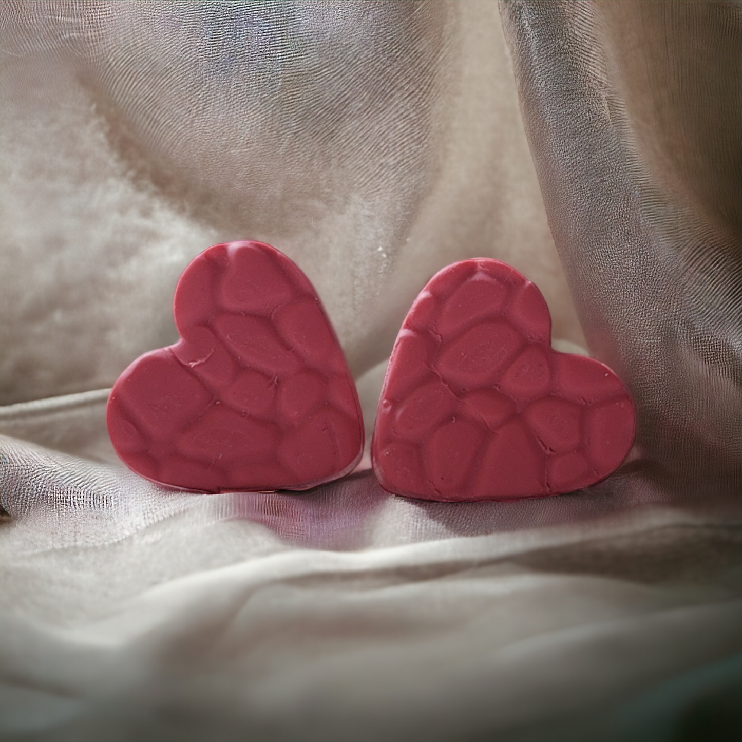 Small Pink Heart Earrings
